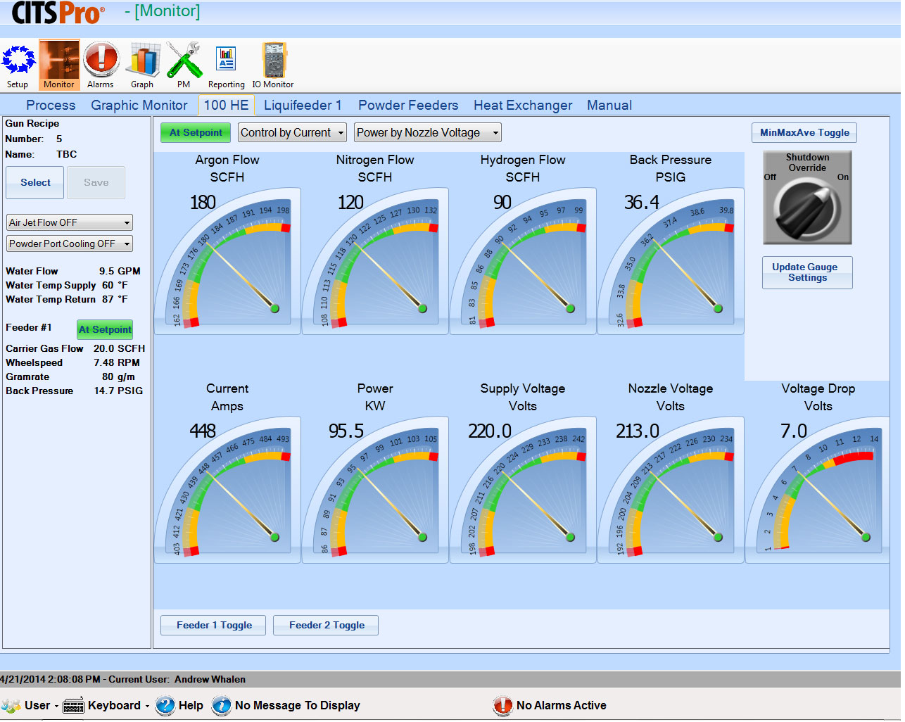 CITS Pro Graphic monitor with setup details | Progressive Surface