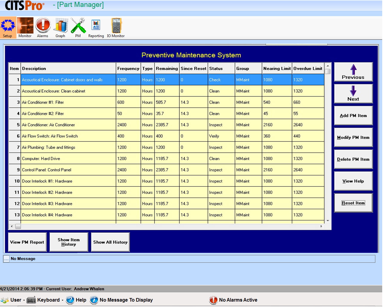 CITS Pro Preventive maintenance scheduler and log | Progressive Surface