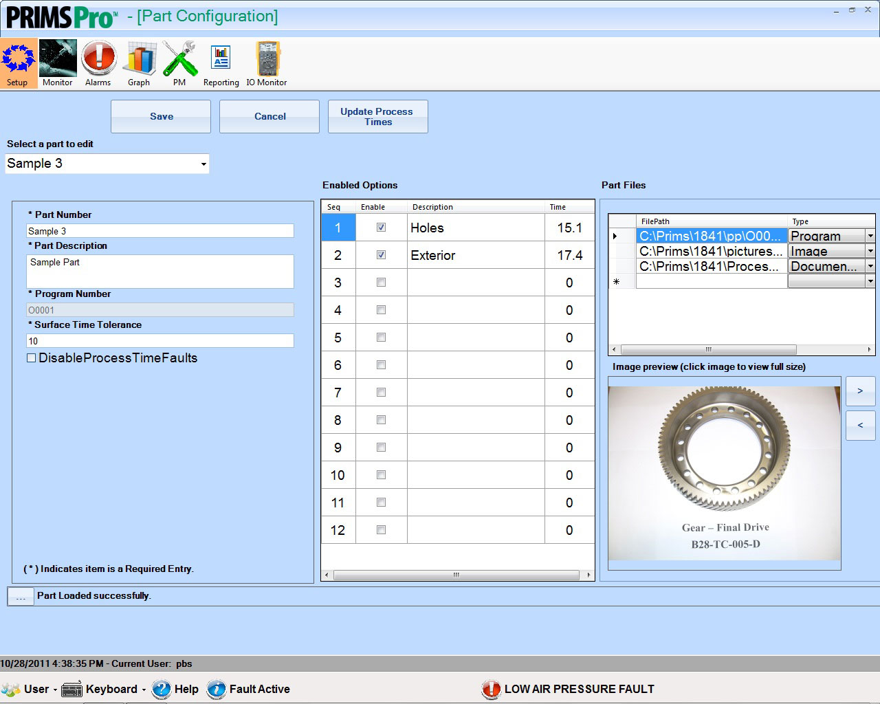 PRIMS Pro Part configuration and process document | Progressive Surface