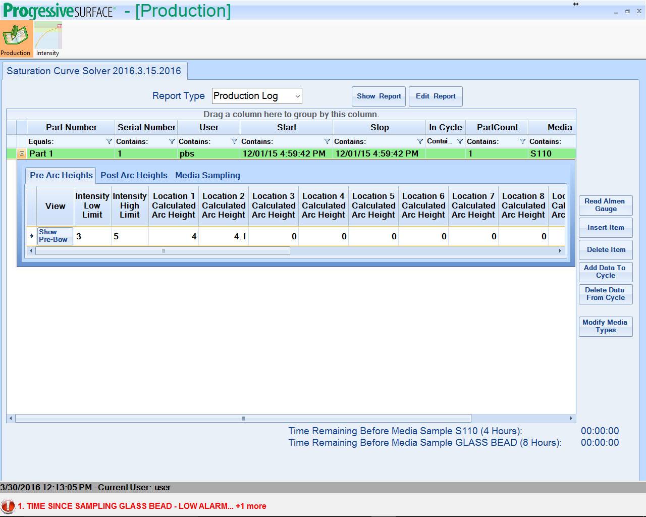 Saturation Curve Solver Production Almen strip data | Progressive Surface