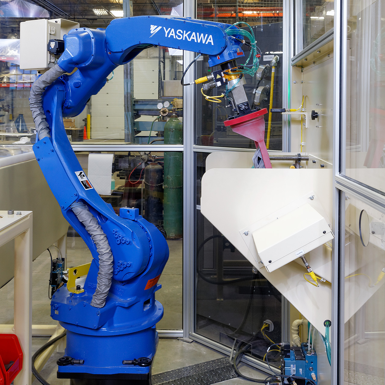 Double Robotic System to Etch Aircraft Engine Components | Progressive Surface