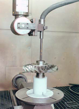 Figure 14 A deflector used for peening a blisk bore | Progressive surface