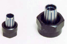 Figure 18 Smaller collet on left for lances up to 3/8”, and larger collet on right for lances up to 5/8” diameter | Progressive Surface